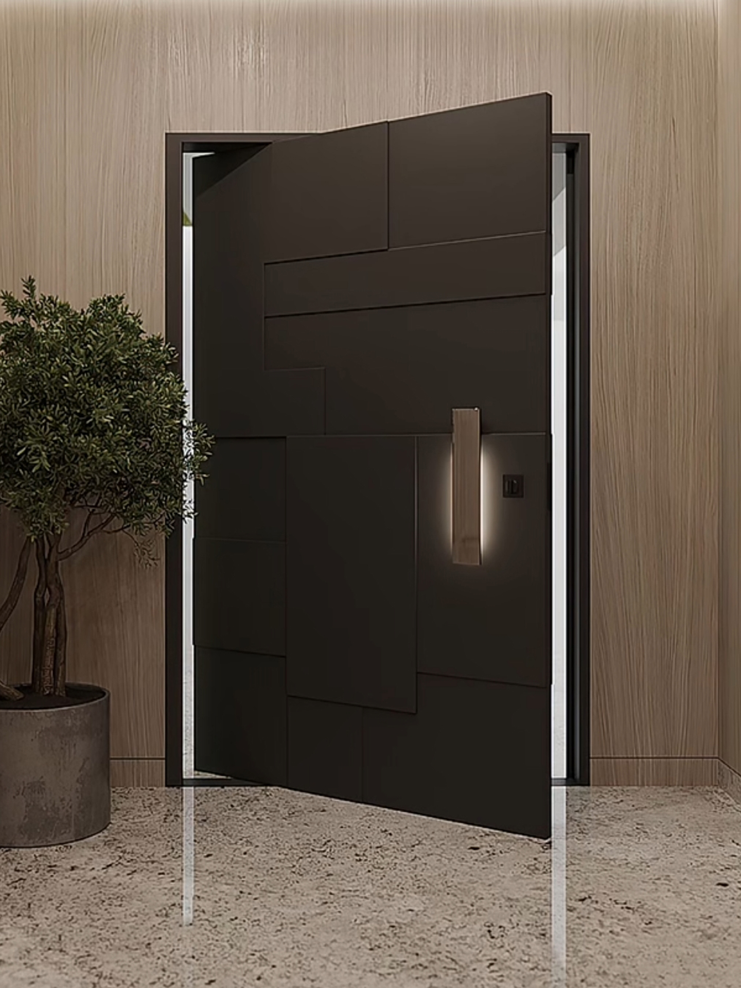 Pivot Doors Commercial aluminum pivot door entrance