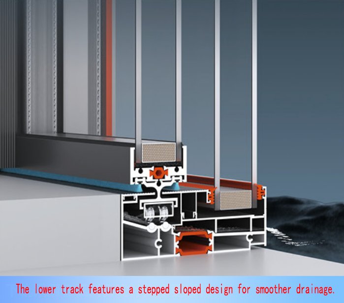 25mm Slim Aluminum Frame Hook Section for Sliding Door